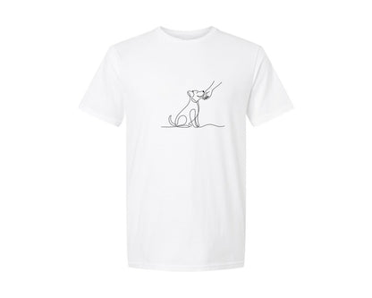 brand:Generic|color:White|Dog Lover Human Hand Dog Paw Shirt Graphic T-Shirt