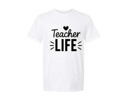 brand:Generic|color:White|Teacher Teacher Life Graphic T-Shirt