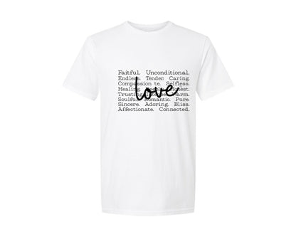 brand:Generic|color:White|Love Words Love Tshirt Design 2 Graphic T-Shirt