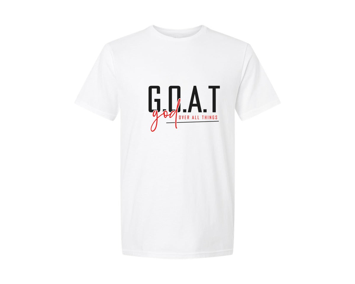 brand:Generic|color:White|God Over All Things Shirt Design Graphic T-Shirt