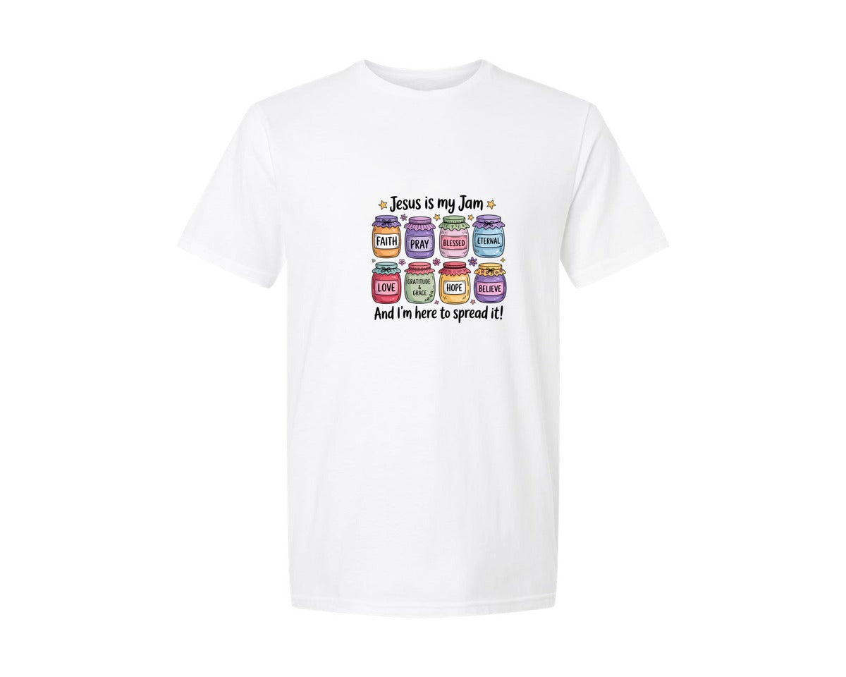 brand:Generic|color:White|Cute Christian Faith Jars Design 5 Graphic T-Shirt