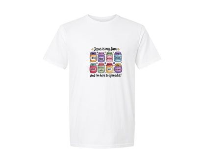 brand:Generic|color:White|Cute Christian Faith Jars Design 5 Graphic T-Shirt