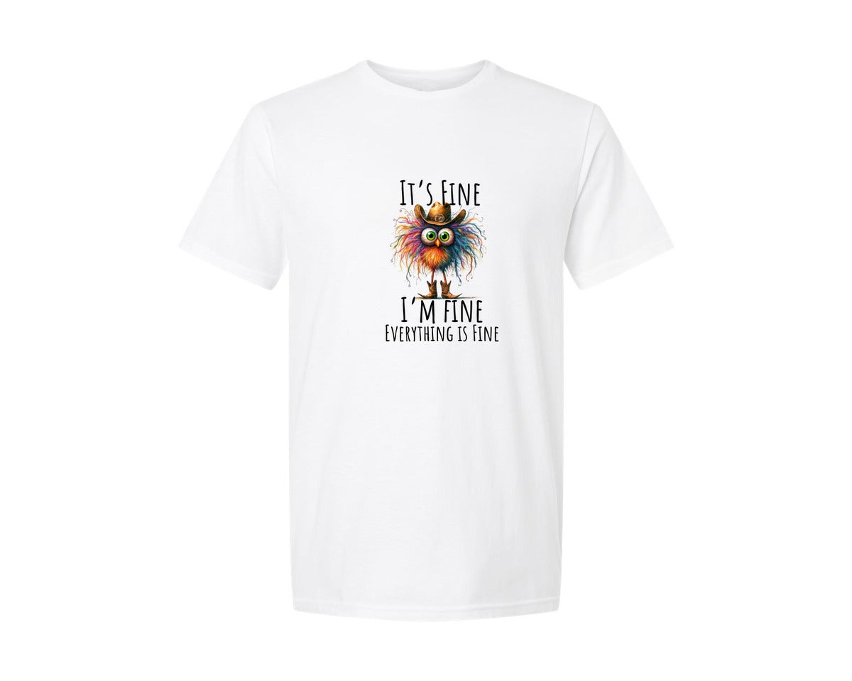 brand:Generic|color:White|Its Fine Im Fine Tshirt Graphic T-Shirt
