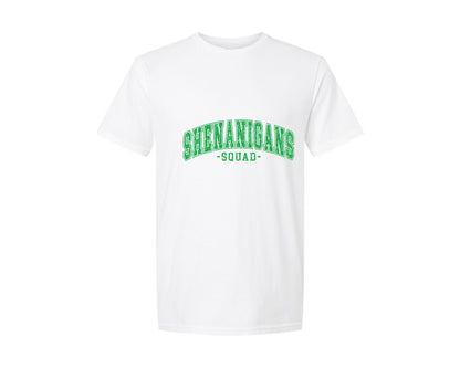 brand:Generic|color:White|Shenanigans Squad Pattys Graphic T-Shirt
