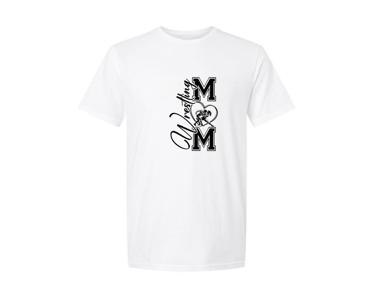 brand:Generic|color:White|Wrestling Mom Shirt Design Graphic T-Shirt