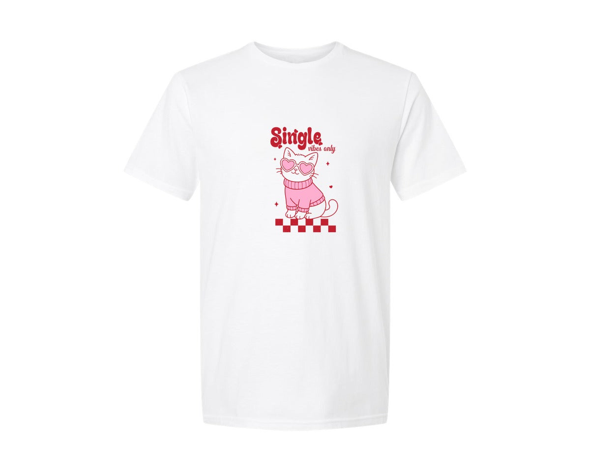 brand:Generic|color:White|Anti Valentines Day Single Graphic T-Shirt