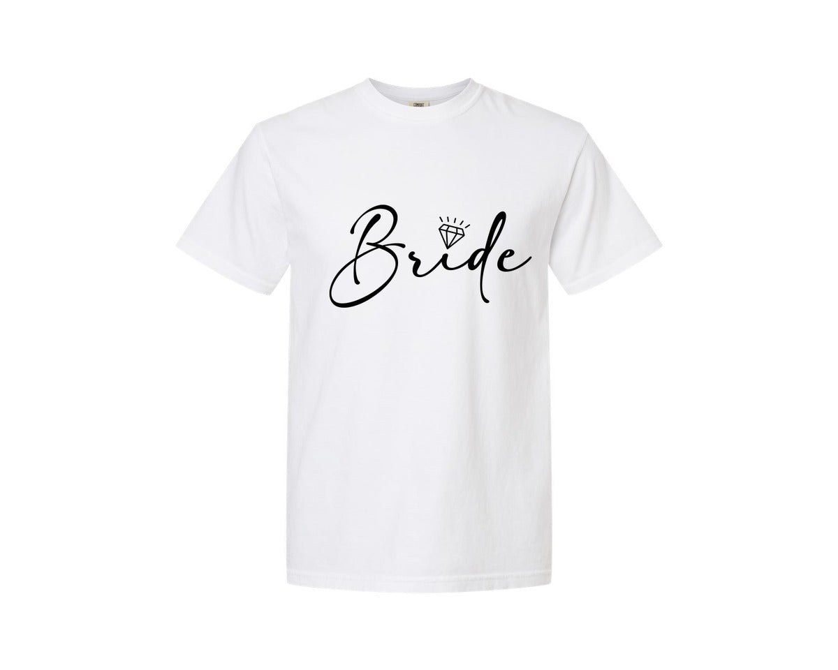 brand:Comfort Colors|color:White|Bride Wedding Bridal Party 2 Graphic T-Shirt
