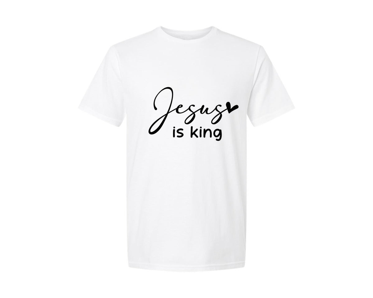 brand:Generic|color:White|Jesus Is King Jesus Christian 3 Graphic T-Shirt