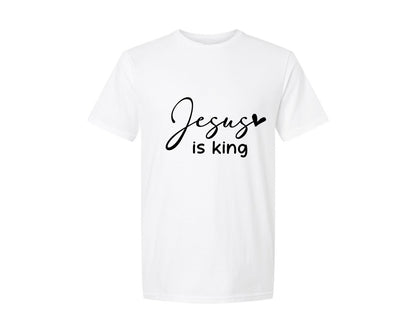 brand:Generic|color:White|Jesus Is King Jesus Christian 3 Graphic T-Shirt
