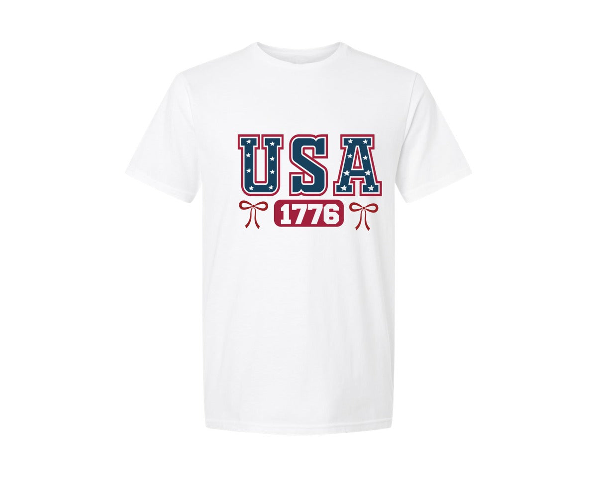 brand:Generic|color:White|Usa 1776 6 Graphic T-Shirt