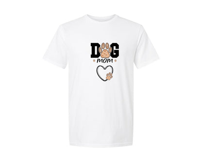 brand:Generic|color:White|Dog Mom Dog Mom Sleeve Paws Graphic T-Shirt