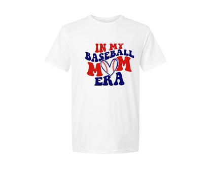 brand:Generic|color:White|In My Baseball Mom Era 6 Graphic T-Shirt