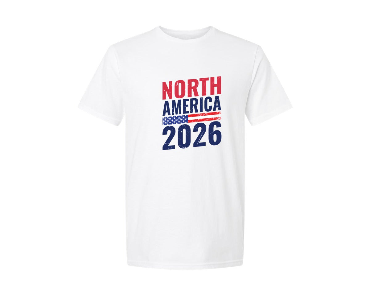 brand:Generic|color:White|North America 2026 Sport Usa Team 2026 Graphic T-Shirt