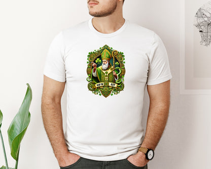 brand:Bella Canvas|color:White|St Patricks Day Saint Patrick Graphic T-Shirt