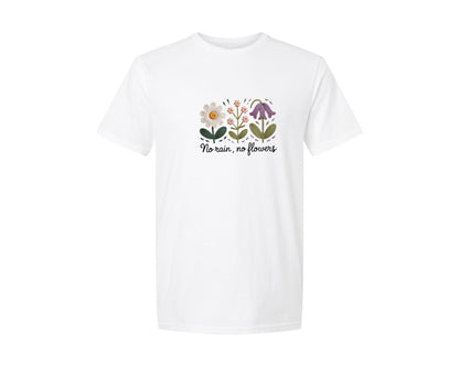 brand:Generic|color:White|Mental Health Floral Spring Faux Shirt Graphic T-Shirt