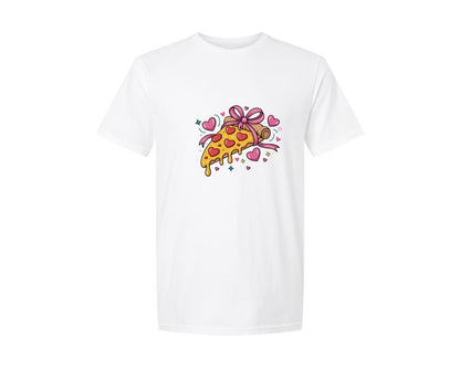 brand:Generic|color:White|Funny Pizza Valentine Preppy Pizza Graphic T-Shirt