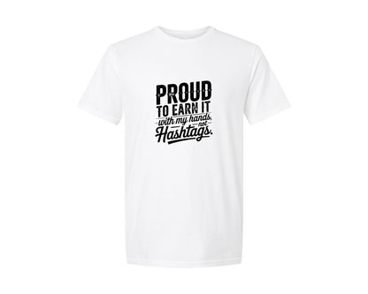 brand:Generic|color:White|Blue Collar Graphic T-Shirt