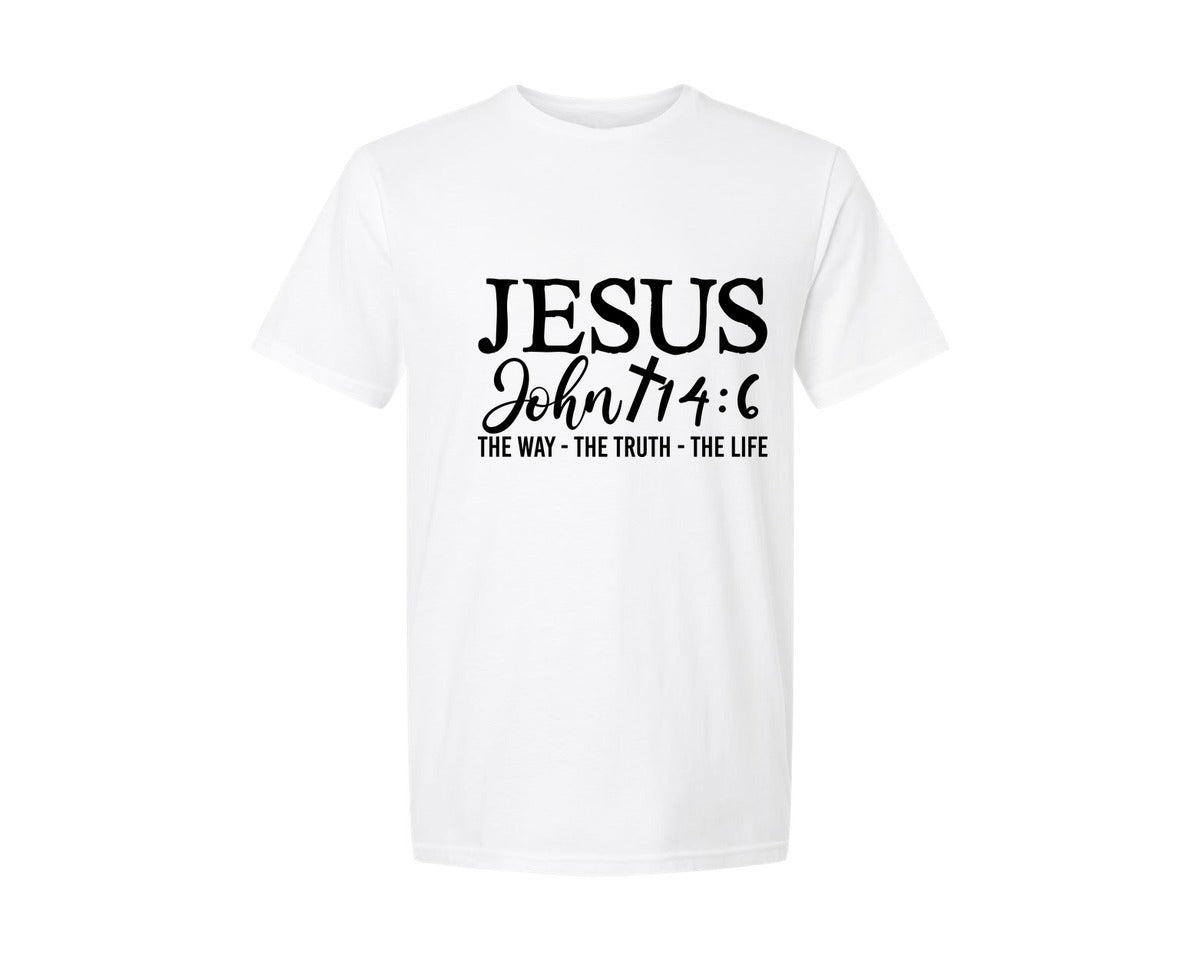 brand:Generic|color:White|Jesus Bible Verse Svgscripture 3 Graphic T-Shirt