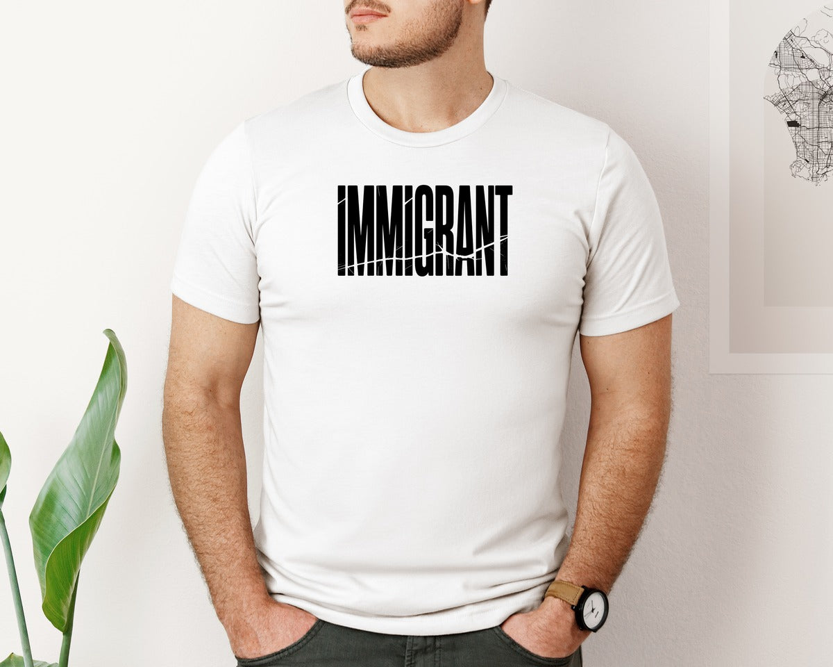 brand:Bella Canvas|color:White|Immigrant Anti Racism Social Justice Graphic T-Shirt