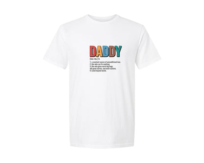 brand:Generic|color:White|Fathers Day Definition Of Daddy Graphic T-Shirt