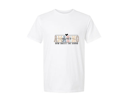 brand:Generic|color:White|Amazing Grace Svgamazing Grace Graphic T-Shirt