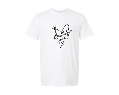 brand:Generic|color:White|Birthday Squad Graphic T-Shirt