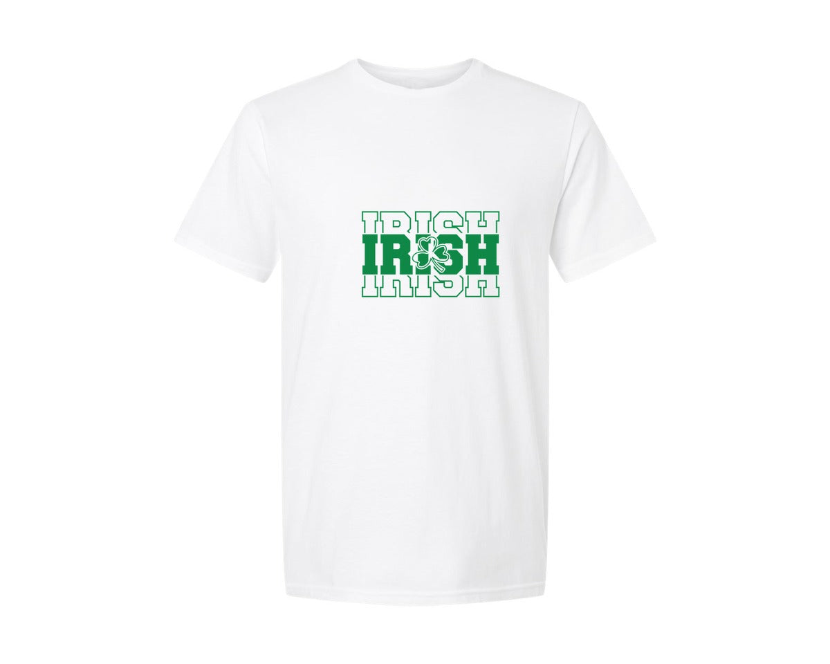 brand:Generic|color:White|Irish Happy Go Lucky Happy Luc 6 Graphic T-Shirt