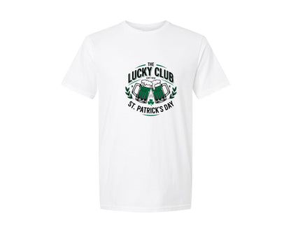 brand:Generic|color:White|The Lucky Club St Patricks Day Graphic T-Shirt