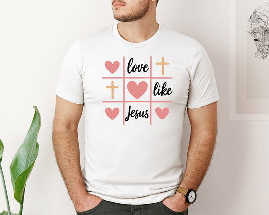 Love Like Jesus Christian Valentines 2 Graphic T-Shirt