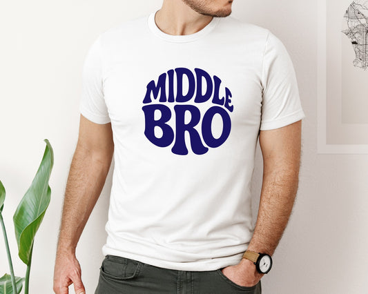 Retro Middle Bro Brother Design Graphic T-Shirt