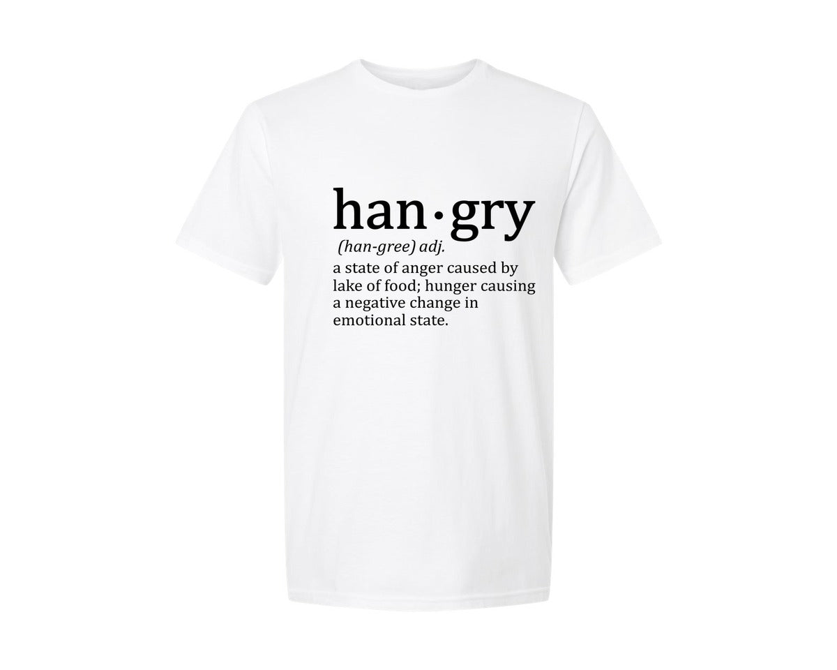 brand:Generic|color:White|Hangry Definition Graphic T-Shirt