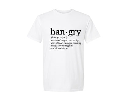 brand:Generic|color:White|Hangry Definition Graphic T-Shirt