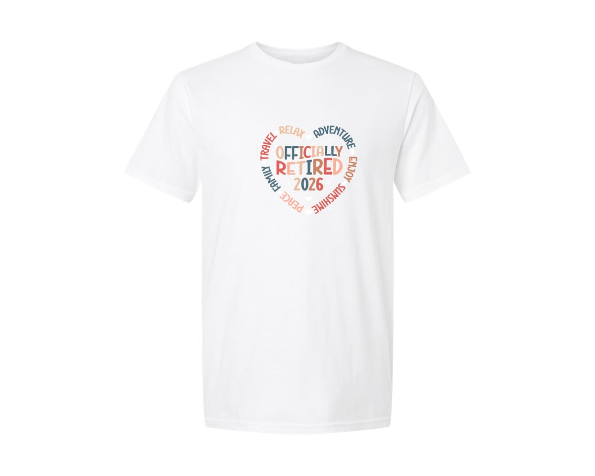brand:Generic|color:White|Retirement 2026 T Shirt Design Graphic T-Shirt