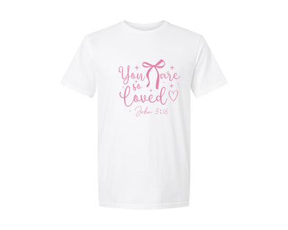 brand:Generic|color:White|You Are So Loved Christian Shirt Graphic T-Shirt