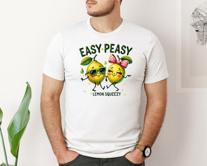 brand:Bella Canvas|color:White|Funny Summer Lemon Squeezy Sarcastic 4 Graphic T-Shirt