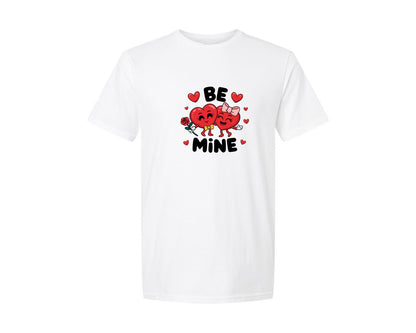 brand:Generic|color:White|Be Mine Valentins Day Tshirts Design Graphic T-Shirt
