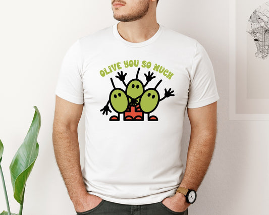 Olive You So Much Cute Olive Pun Graphic T-Shirt