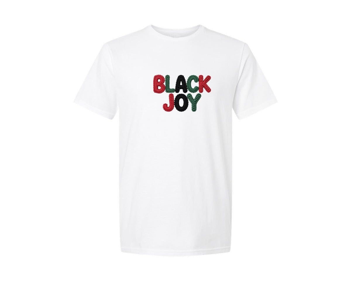 brand:Generic|color:White|Black Joy Juneteenth Crochet Graphic T-Shirt