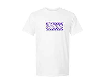 brand:Generic|color:White|Christian Mom Checkered Mama Graphic T-Shirt
