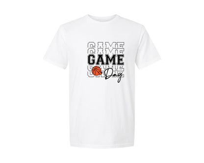 brand:Generic|color:White|Basketball Game Day Tshirt Graphic T-Shirt