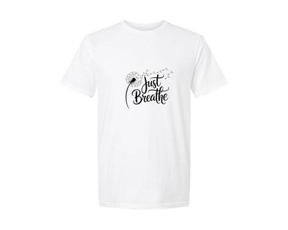 brand:Generic|color:White|Just Breathe Dandelion Graphic T-Shirt