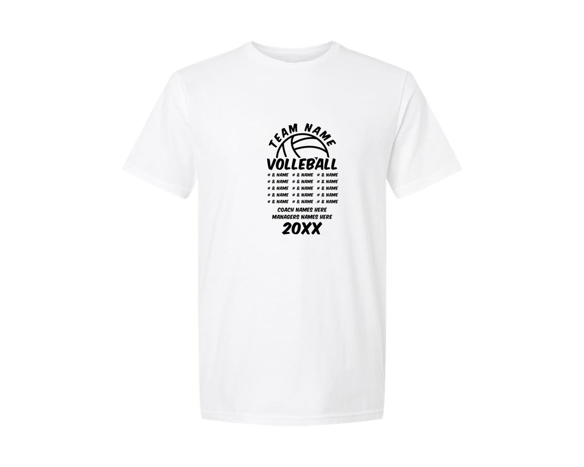 brand:Generic|color:White|Volleyball Team Volleyball Team Graphic T-Shirt