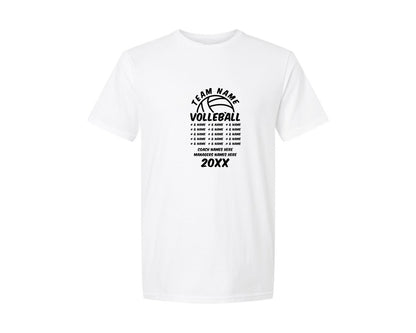 brand:Generic|color:White|Volleyball Team Volleyball Team Graphic T-Shirt