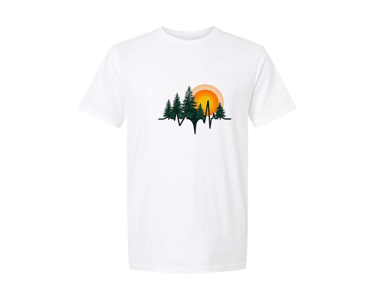 brand:Generic|color:White|Pine Trees Nature Lover T Shirt Design Graphic T-Shirt