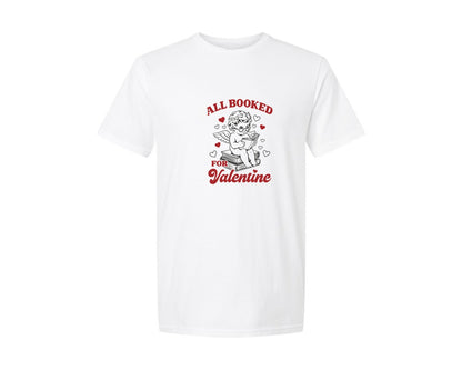 brand:Generic|color:White|All Booked For Valentines Day Cupid 2 Graphic T-Shirt