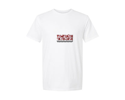 brand:Generic|color:White|To Teach Is To Teacher Valentine Graphic T-Shirt