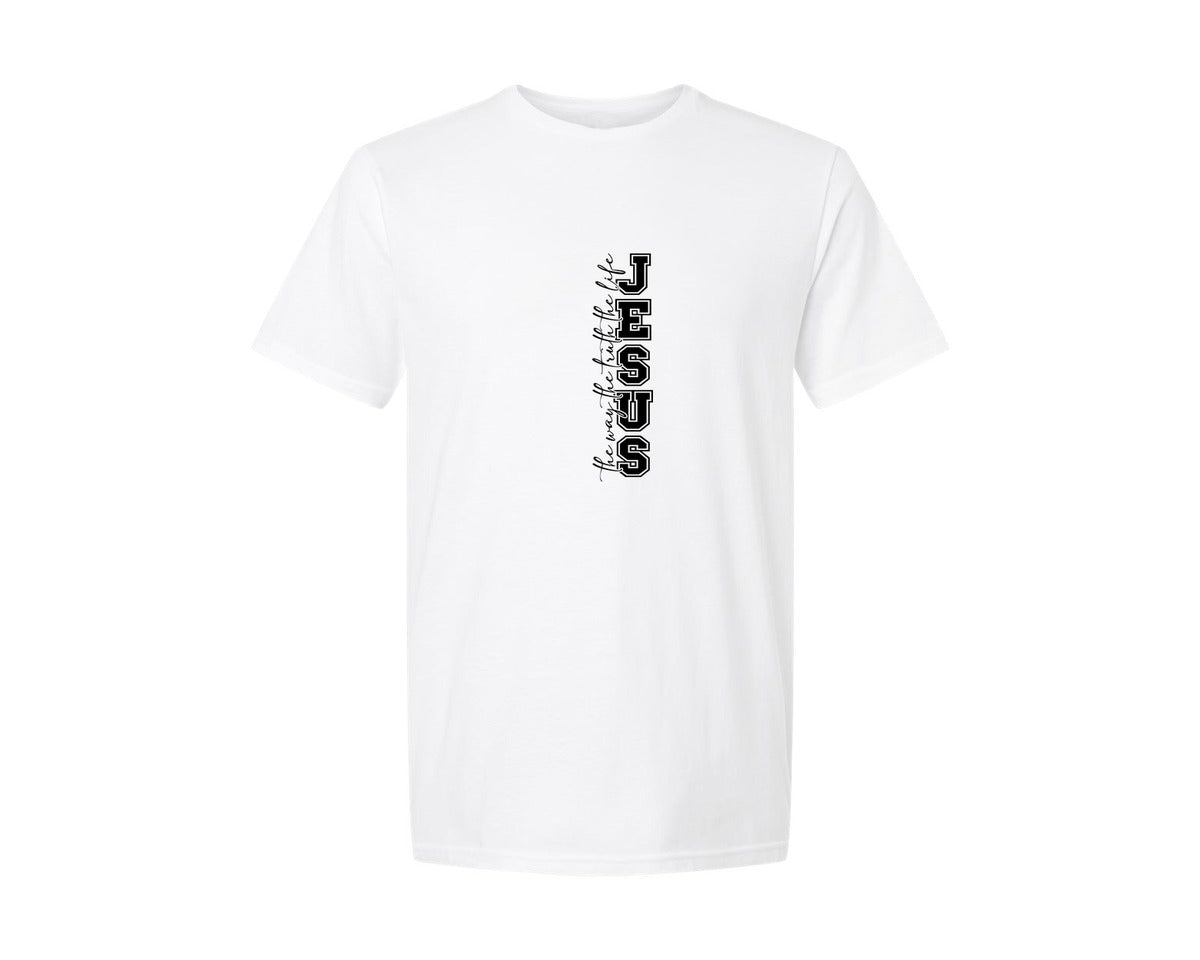 brand:Generic|color:White|Jesus Life Faith Christian Graphic T-Shirt
