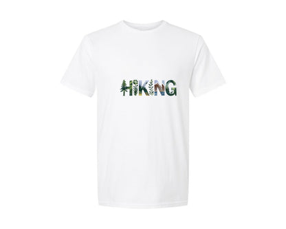 brand:Generic|color:White|Hiking Adventure Forest Landscape Graphic T-Shirt