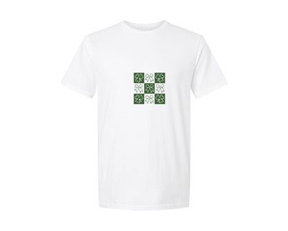 brand:Generic|color:White|Checkered Bow Coquette St Patricks Day 3 Graphic T-Shirt