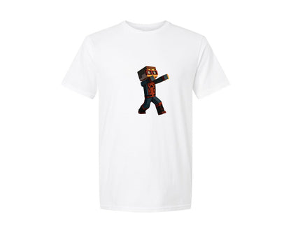 brand:Generic|color:White|Minecraft Boy Dabbing Halloween 11 Graphic T-Shirt